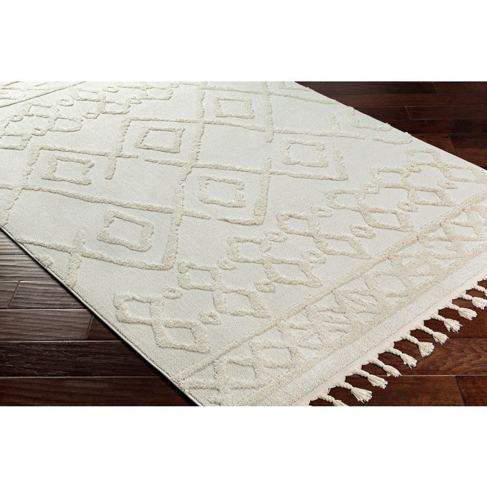 LIVABLISS Berber Etnisch Zacht Kortpolig Woonkamerkleed ELAINE 160x213cm Ivoor