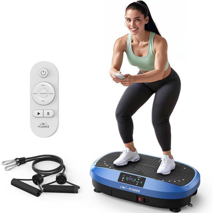 Plataforma vibratória FLYBIRD, dispositivo de exercício para fortalecimento da densidade óssea e drenagem linfática.