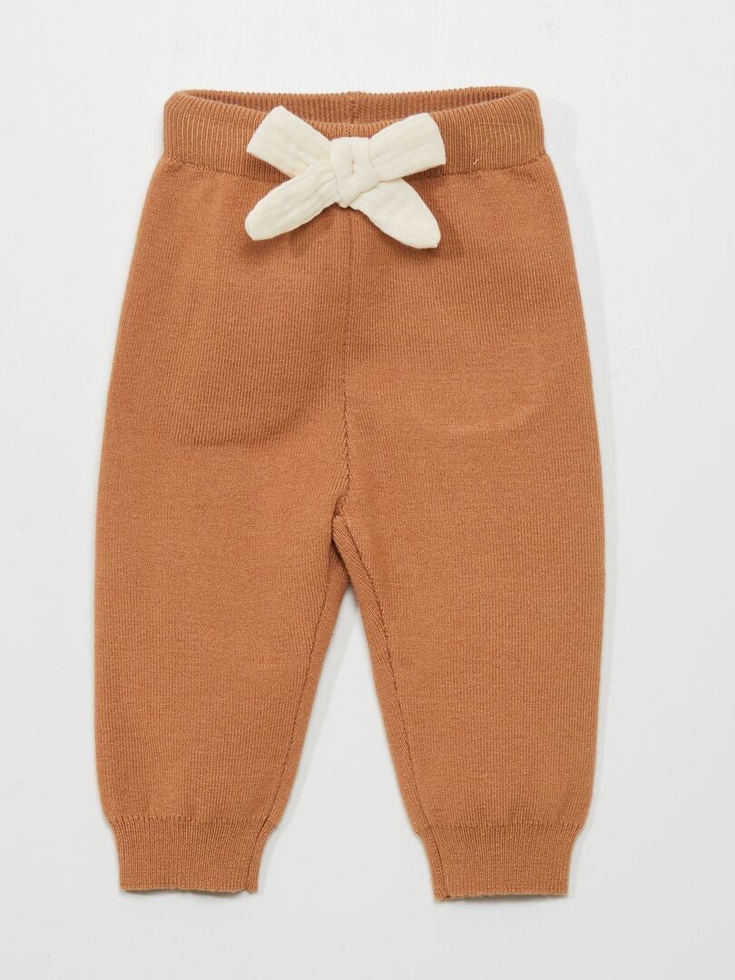 Leggings de punto - MARRÓN