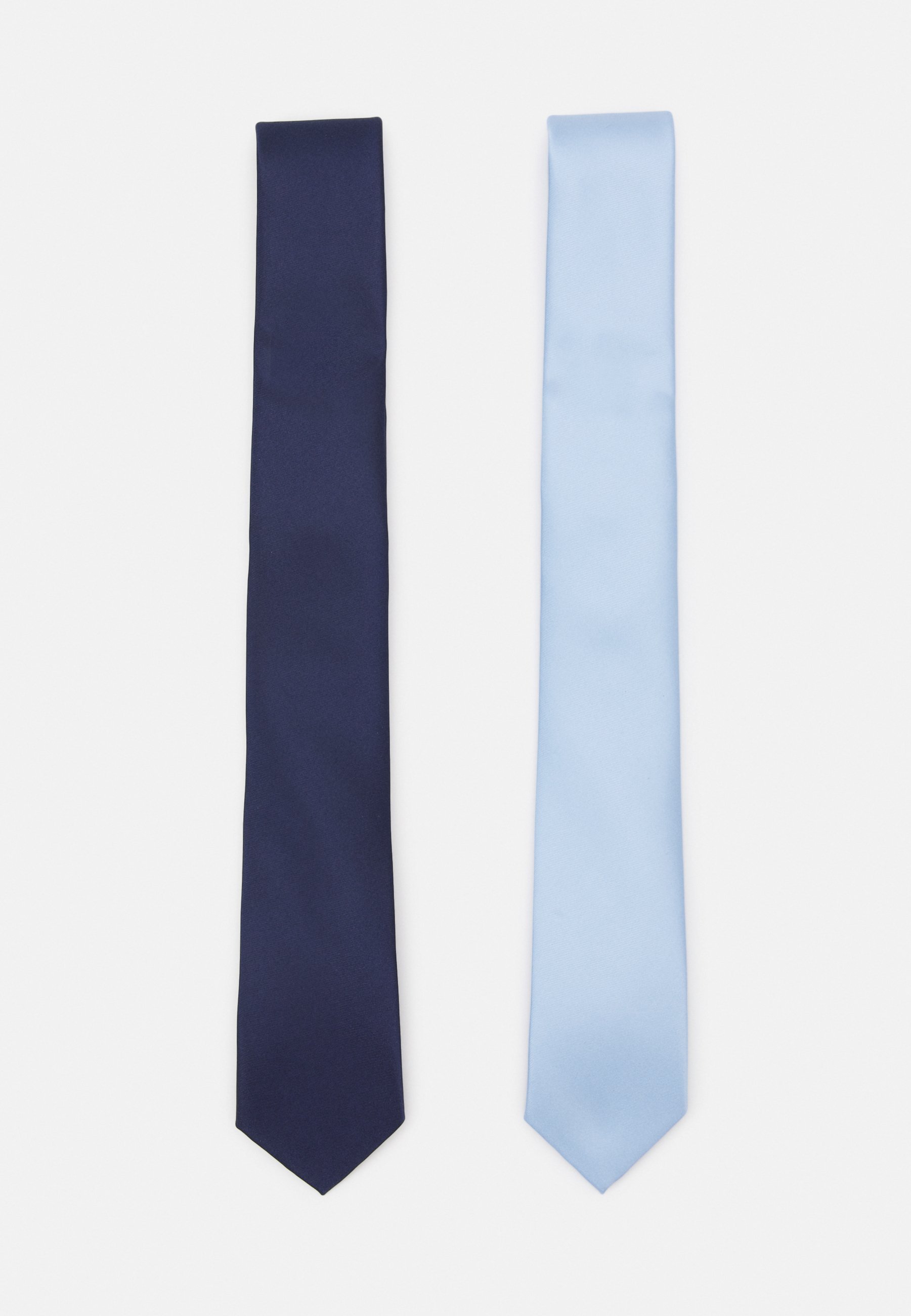 Pier One 2-pack - stropdas - donkerblauw/lichtblauw