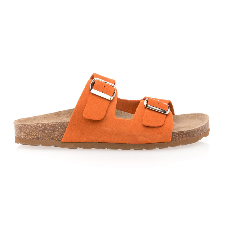 Sandalias naranjas para mujer / Zapatos de punta abierta