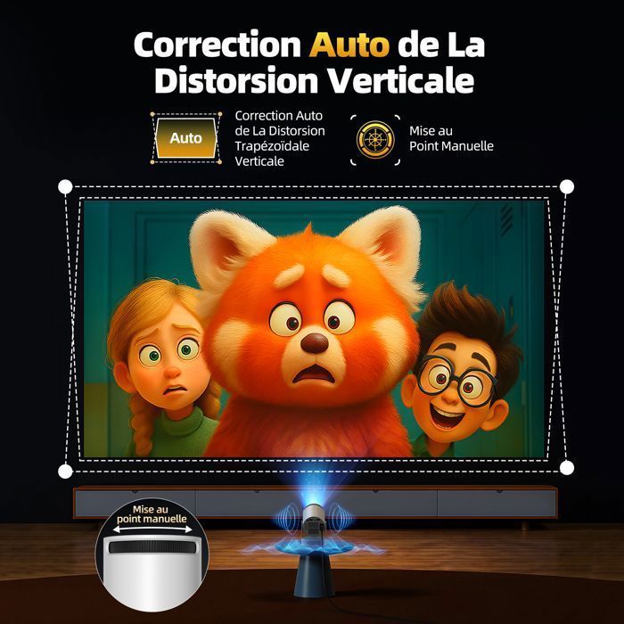 Miniproyector portátil compatible con 4K, HD 720P, WiFi 6, Bluetooth 5.0, Android 11.0, HDMI/USB