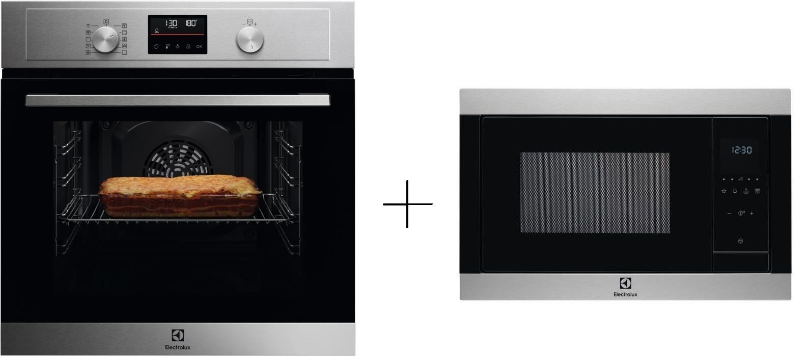ELECTROLUX - Four multifonction pyrolyse COH4P06BX3 + Micro-ondes encastrable CMS4253TMX
