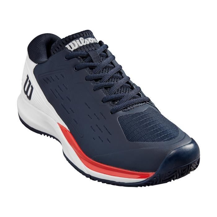 Zapatillas de tenis WILSON RUSH PRO ACE para hombre, para pista de arcilla, color negro/blanco/rojo, PE 2024