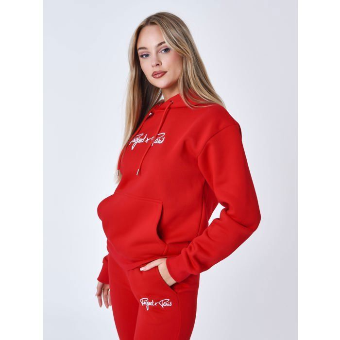 Sweat femme rouge - PROJECTX - Manches longues - Col arrondi