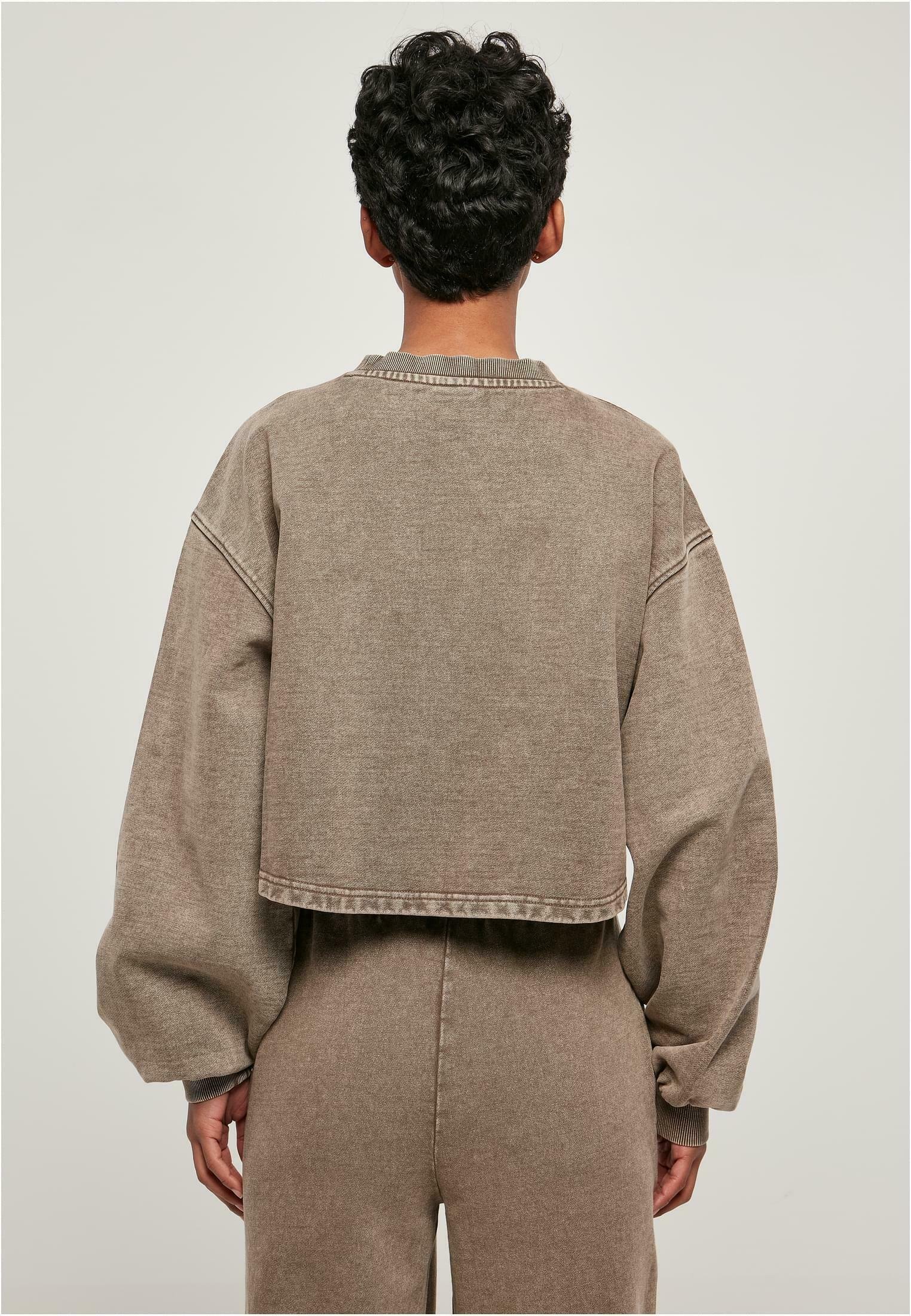 Sweat-shirt Urban Classics CROPPED SMALL - marron