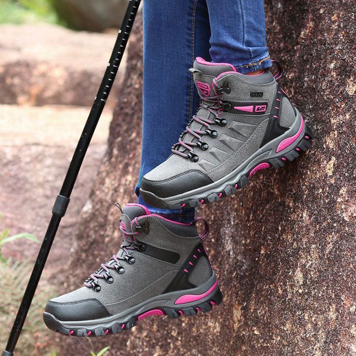 Chaussures De Randonnée Femme - HENRVIEG - Antidérapant Trekking Respirant Confortable Sport