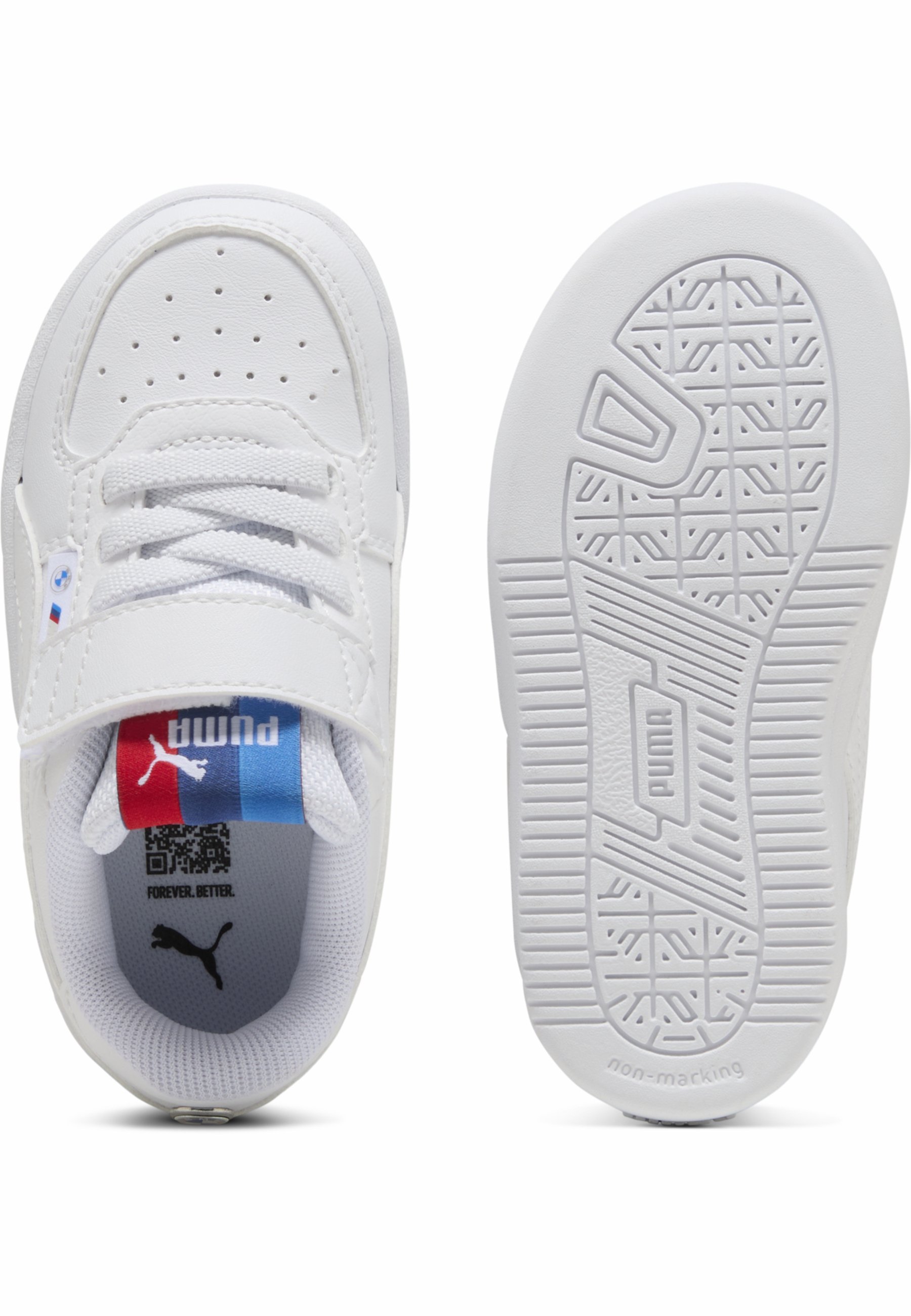 Buty dziecięce Puma - białe i niebieskie