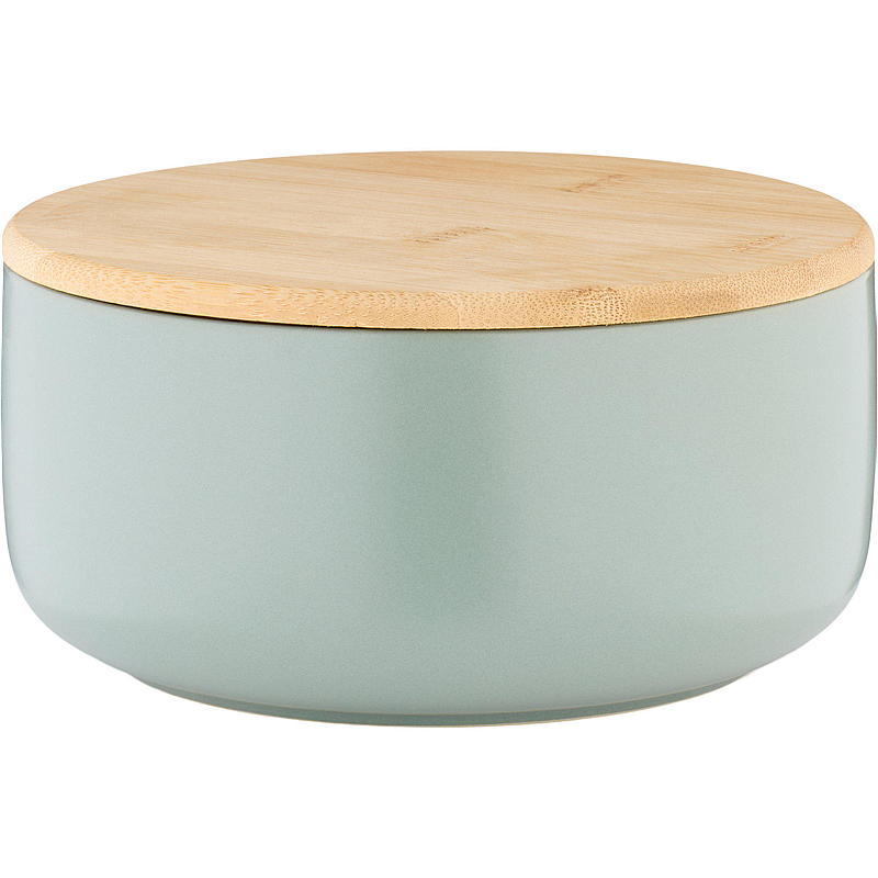 Cuenco de cerámica Cuisine de ø 17 cm con tapa de bambú verde
