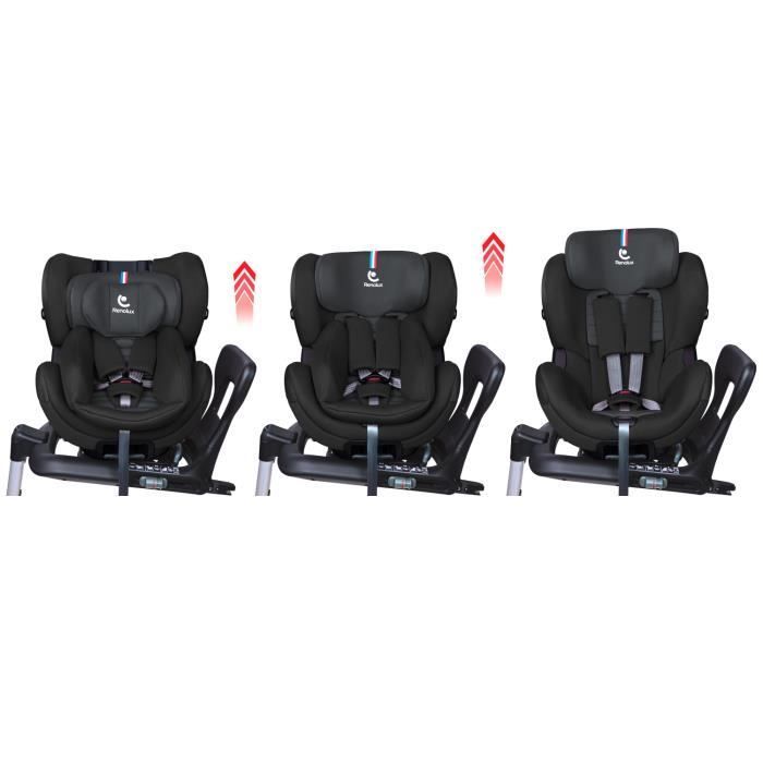 RENOLUX Siège auto Dos Route R129 i-size 40-105 cm Softness® GAÏA+ Carbon