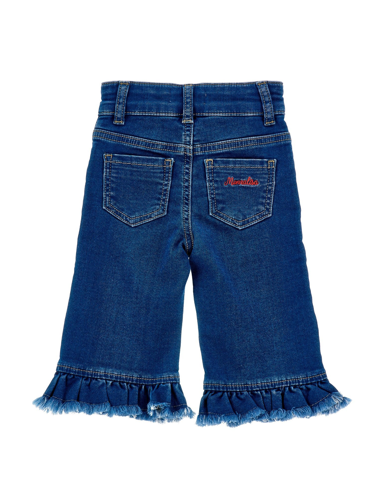 Monnalisa CON GALETTA - Jeans met rechte pijpen - blue stone denim