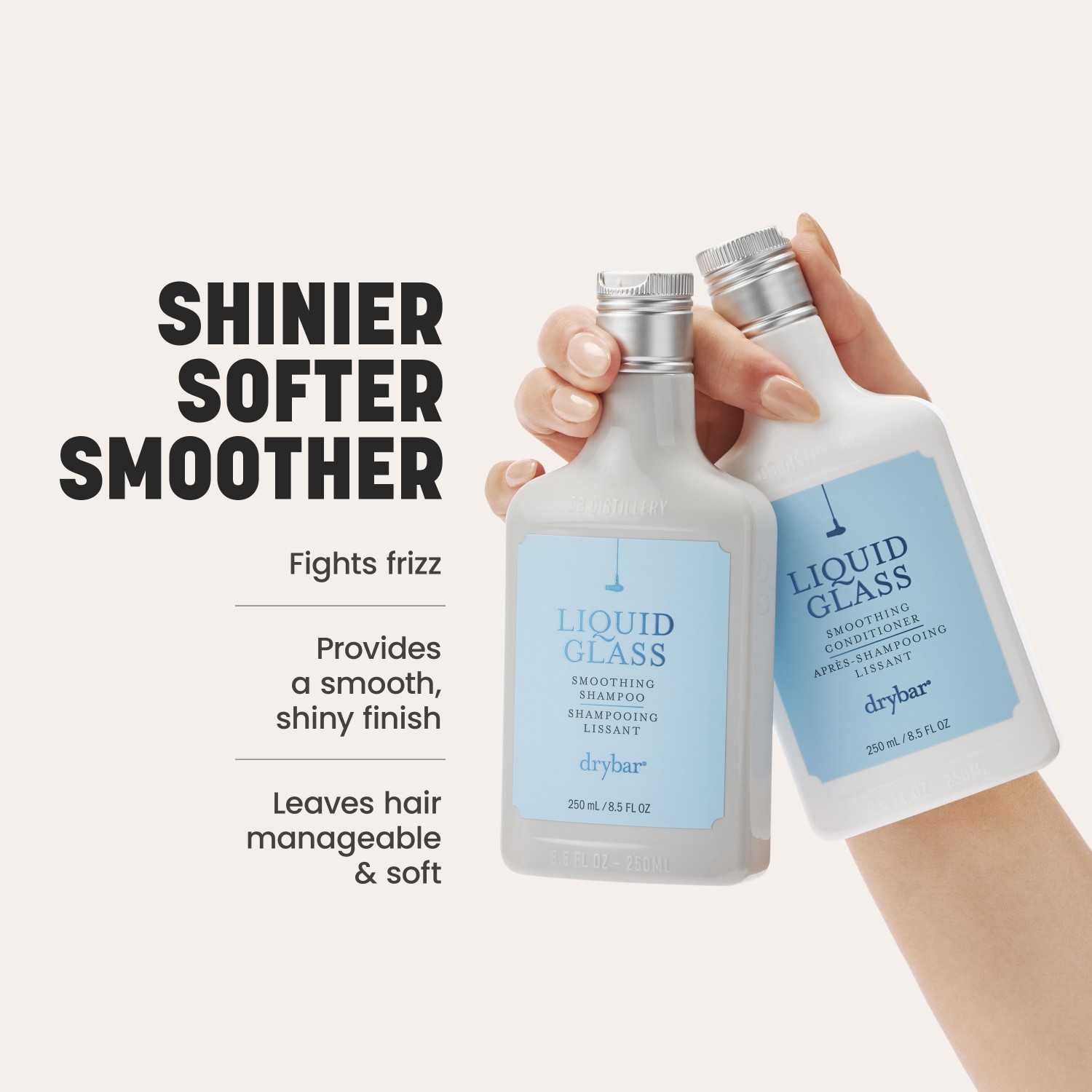 drybar šķidrā šampūna stikla burka - 250 ml