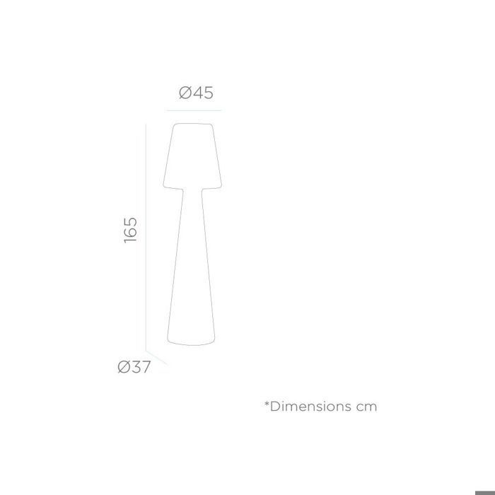 Lola 165cm LED-buitenlamp - NEWGARDEN - Wit - Polyethyleen - IP65