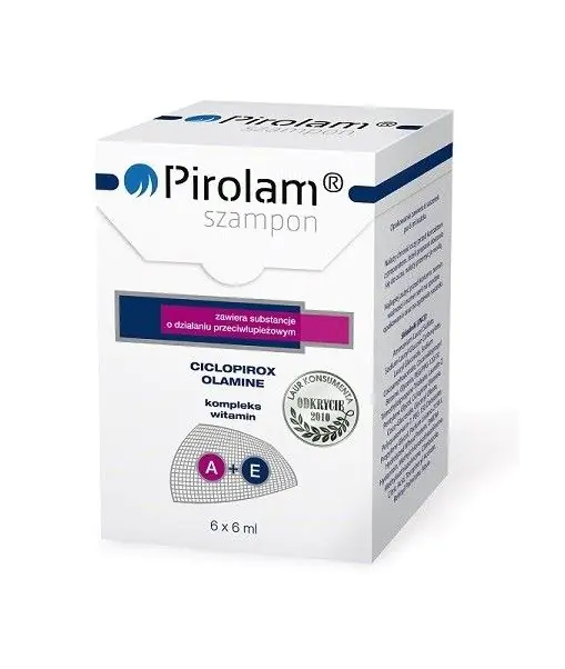 Pirolam Szampon Przeciwłupieżowy z Witaminami A+ E 6 Torebek Po