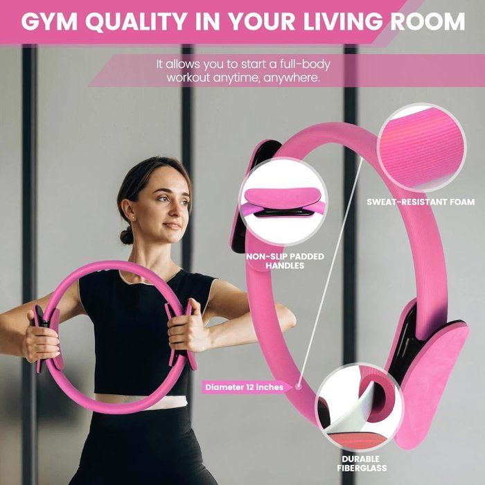 Kit de Pilates Fitness - 13 piezas - Morado - Resistencia - Principiante - Compacto