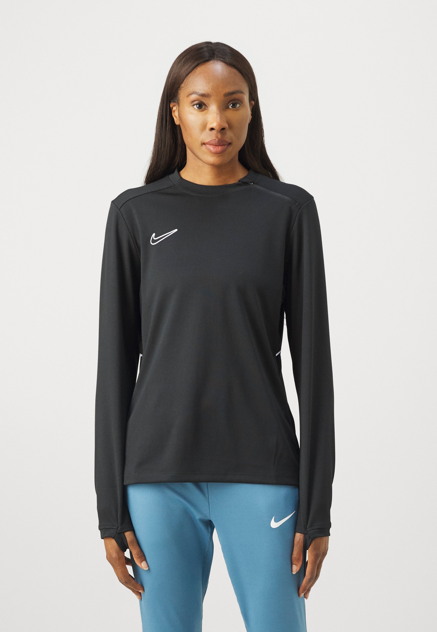 Top s dlouhým rukávem - černá/bílá Nike Performance