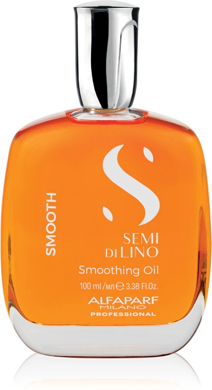 „Alfaparf Milano Semi di Lino Smooth“ lyginantis aliejus nepaklusniems ir garbanotiems plaukams