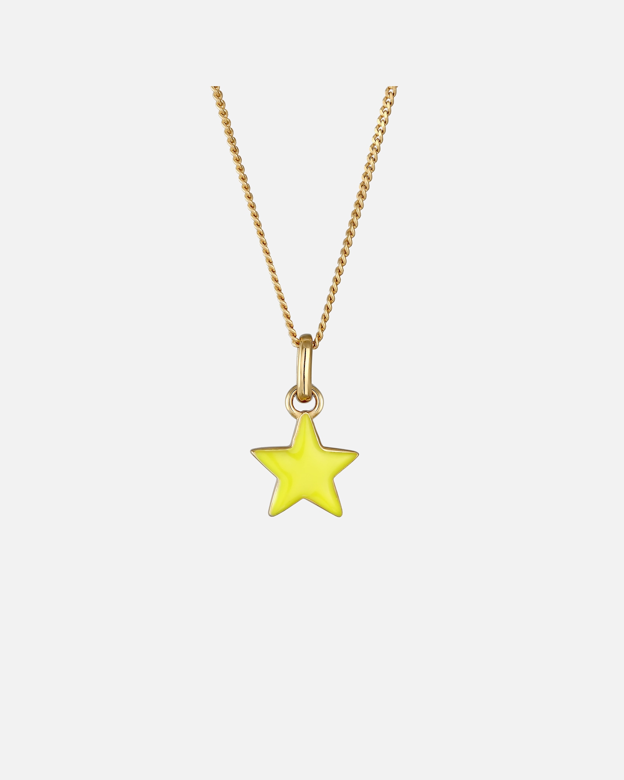 Elli Enfants Pendentif étoile avec Émail jaune 925 Argent Sterling Plaqué Or