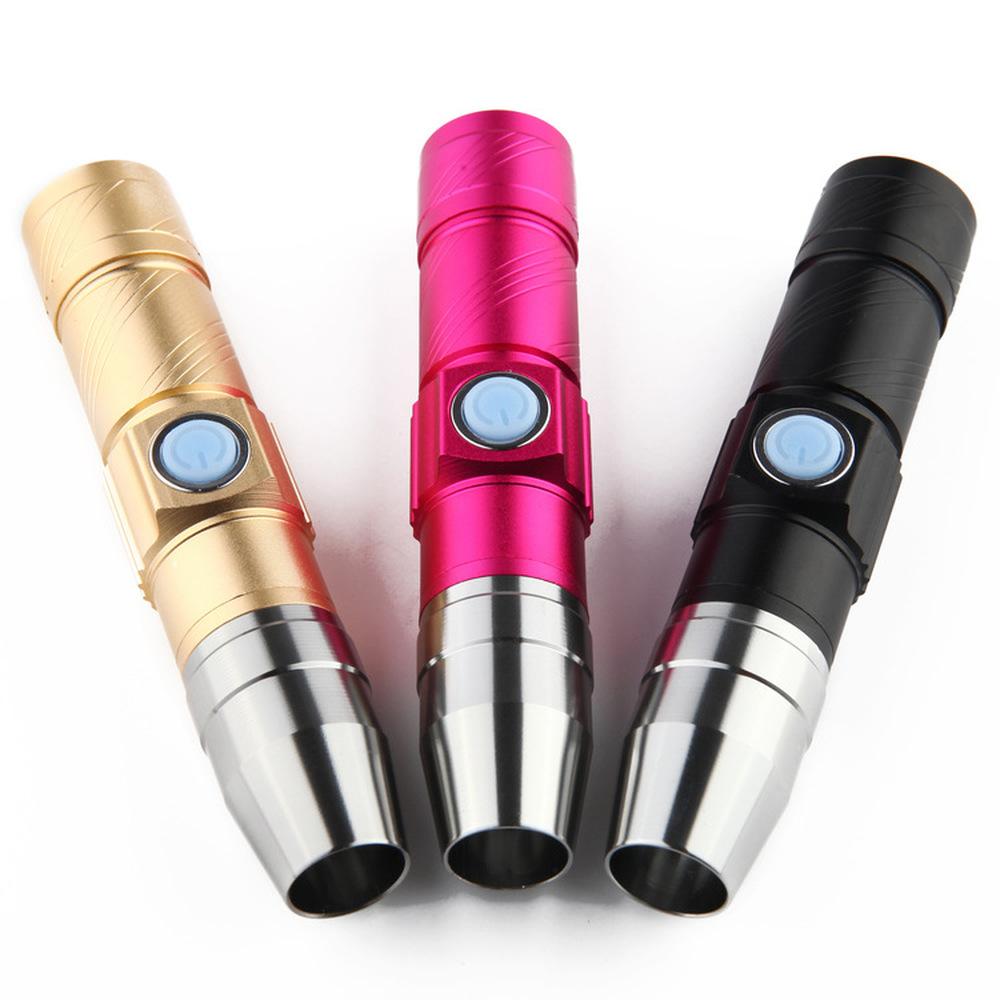 365nm lilla lys UV LED-lommelykt ultrafiolett fluorescerende agentdeteksjonslampe USB oppladbar lommelykt vanntett lykt