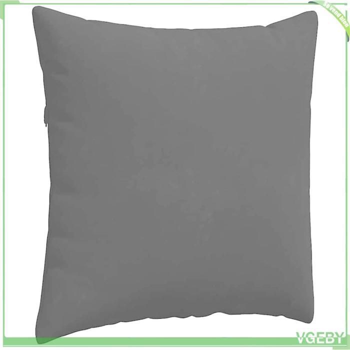 Coussins de canapé - ABI - 2 pcs - Noir - 60 x 60 cm - Housses amovibles