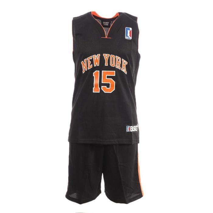 New York Ensemble de basket Noir/Orange Enfant Sport Zone