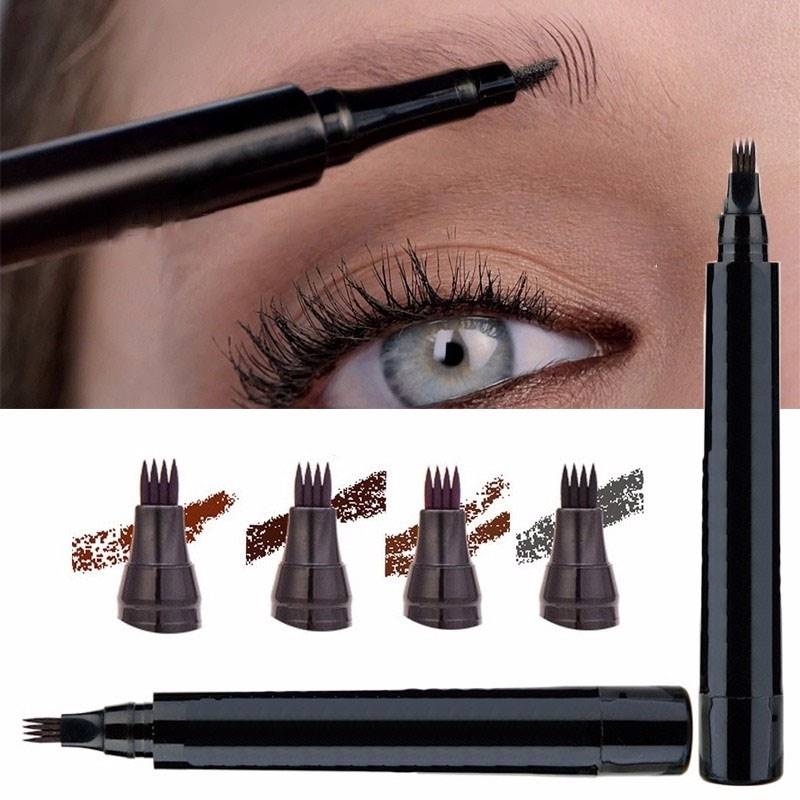 1 sztuka wodoodporny, długotrwały długopis do makijażu brwi Microblading, płynny ołówek do brwi z końcówką widełkową, kosmetyki TSLM1