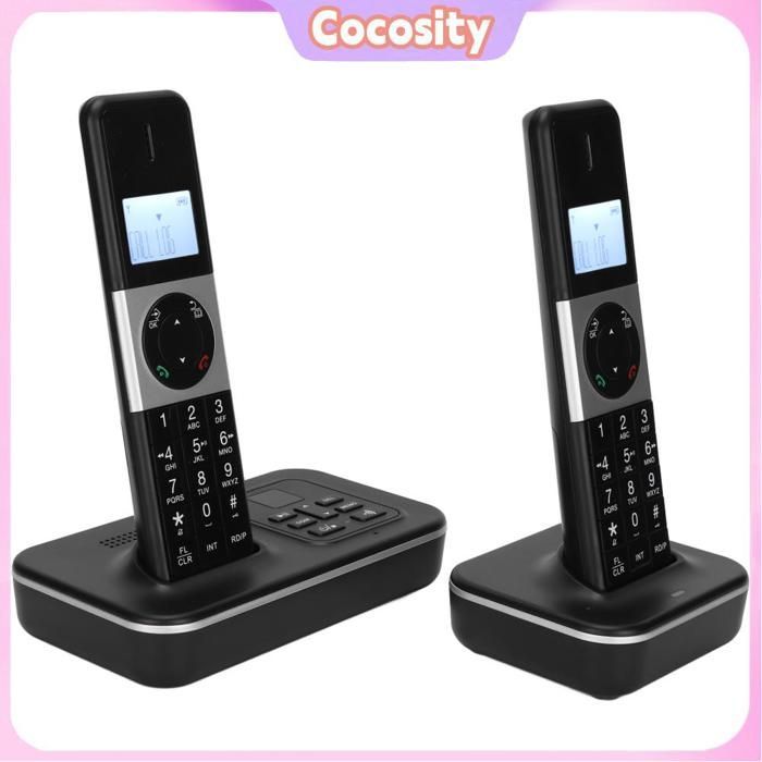 Telefono cellulare Cocosity D1002 TAMD, pratico per lavoro, ufficio e casa, digitale, cordless, con telefonia rimovibile, spina europea.