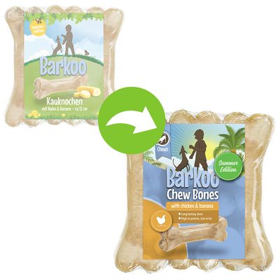 Barkoo Ossa da masticare Edizione Estiva - Pollo e Banana