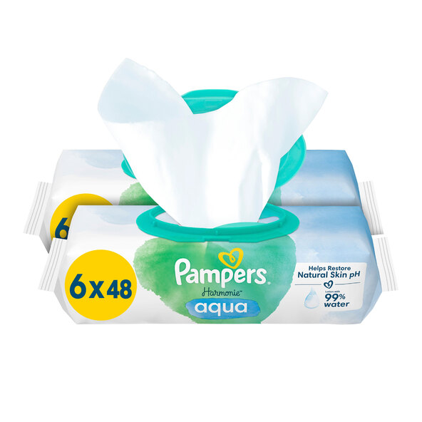 Șervețele umede Harmony Aqua, pachet de 12
