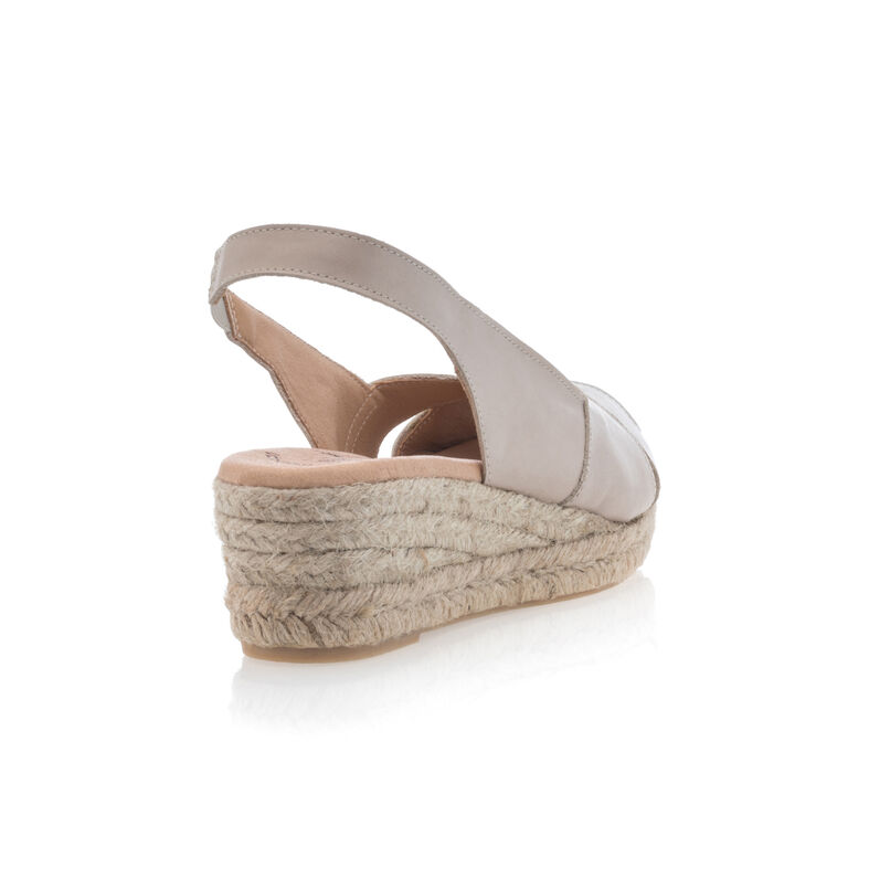 Beige espadriller med tausåle til dame
