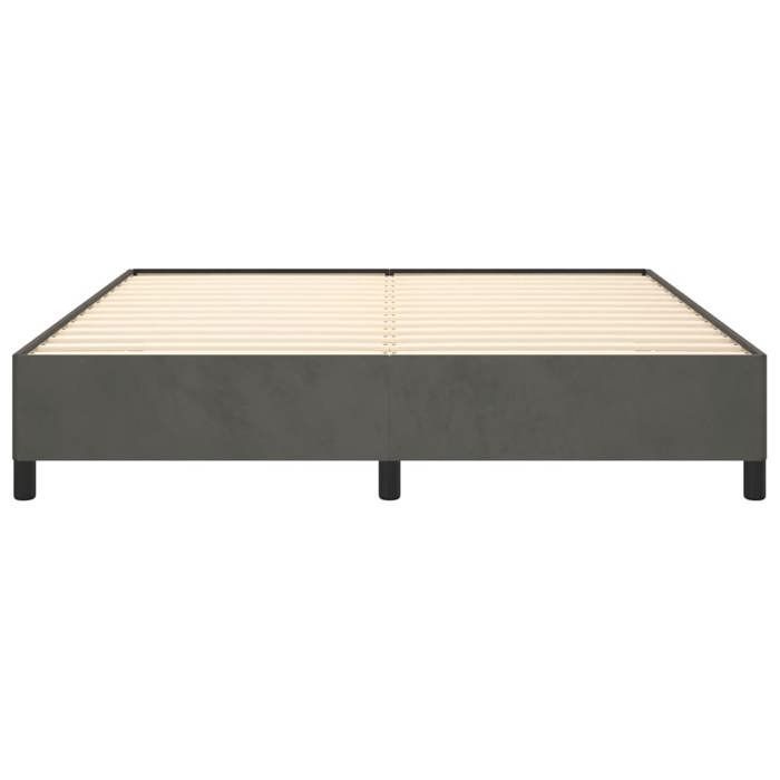 Cama doble CHIC para adultos - 180x200 cm. Estructura de cama gris oscuro de 180x200 cm. Terciopelo #Sara90882