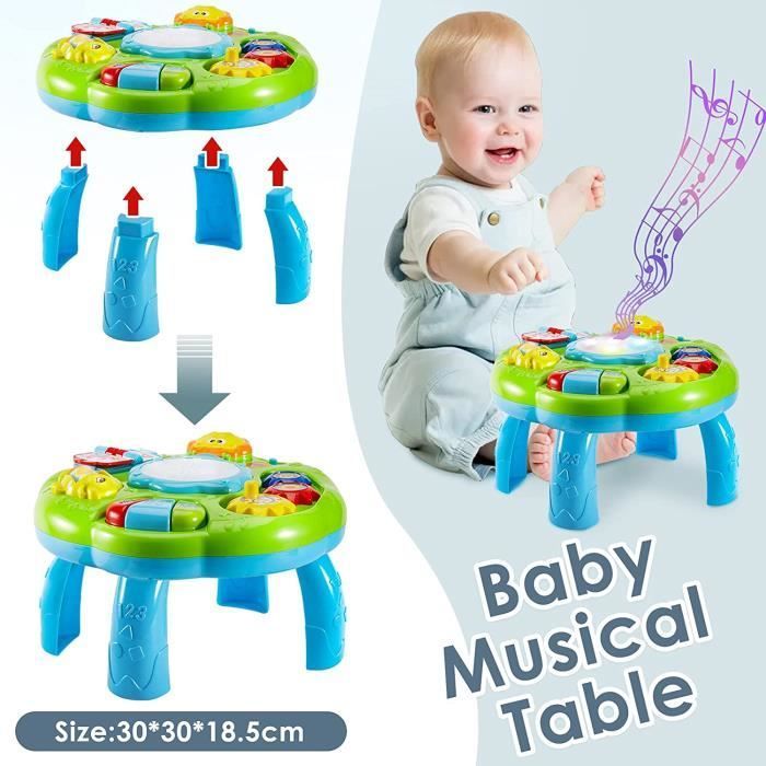 Giocattolo musicale - ZGEER - Tavolo attività con batteria - 24 mesi - Plastica resistente - Luci