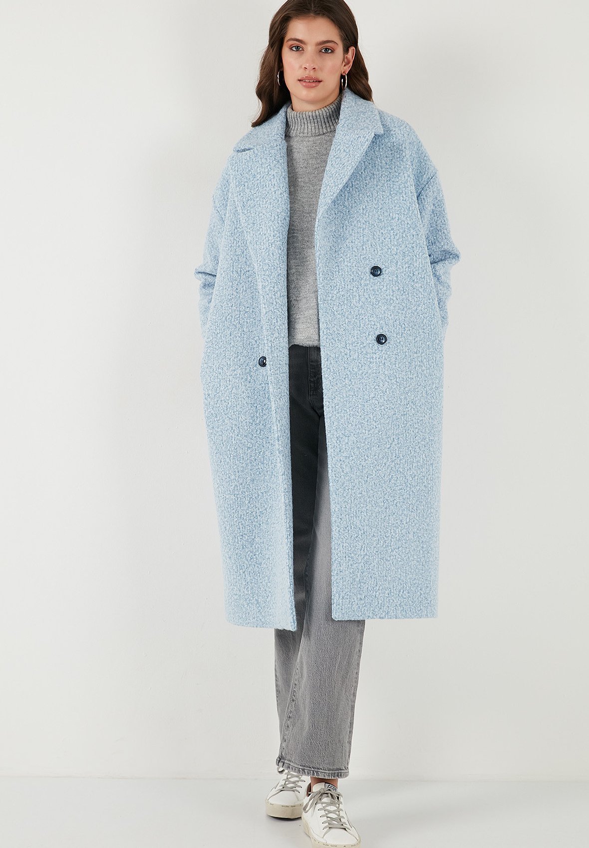 LELA LOOSE FIT - Klassieke jas - babyblauw