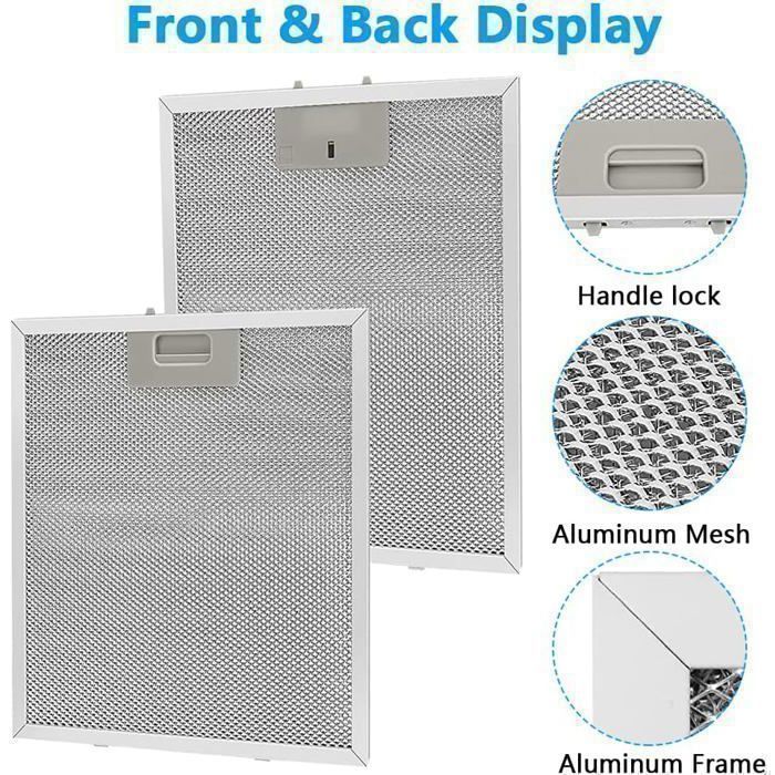Grease Filter - Metal - 320x260mm - Aluminum - Grease-Reducing - Cooker Hood Accessory