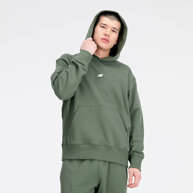 Heren Athletics Remastered Graphic French Terry Hoodie - Diep olijfgroen
