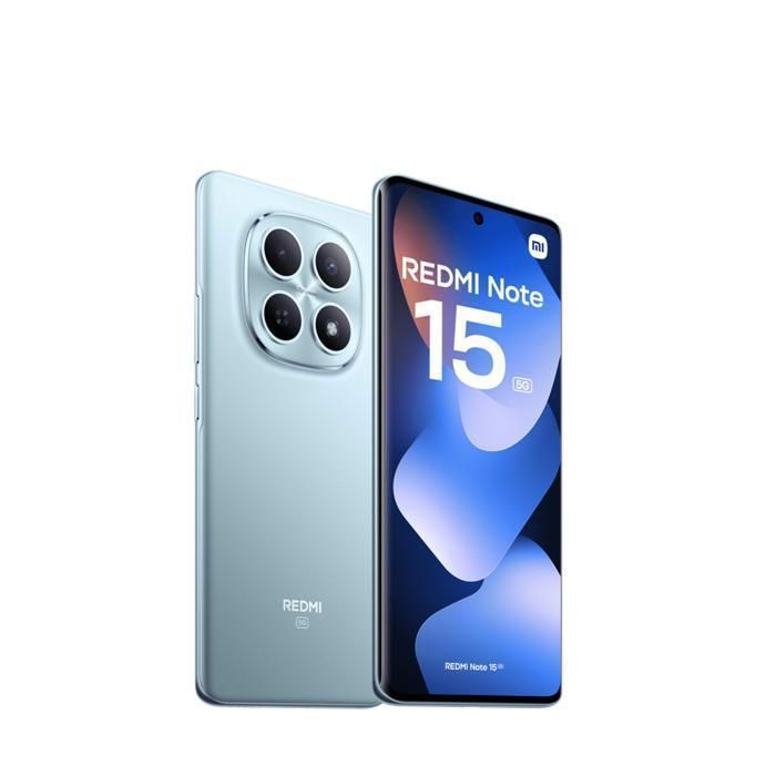 Smartphone Redmi Note 15 5G con 8 GB de RAM y 256 GB de ROM, color azul - Vendido por Excellent Mi - Versión europea - Cargador no incluido