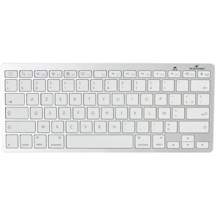 Teclado sem fio Bluetooth - BLUESTORK - MINI MAC - Compacto - Compatível com Mac - Branco
