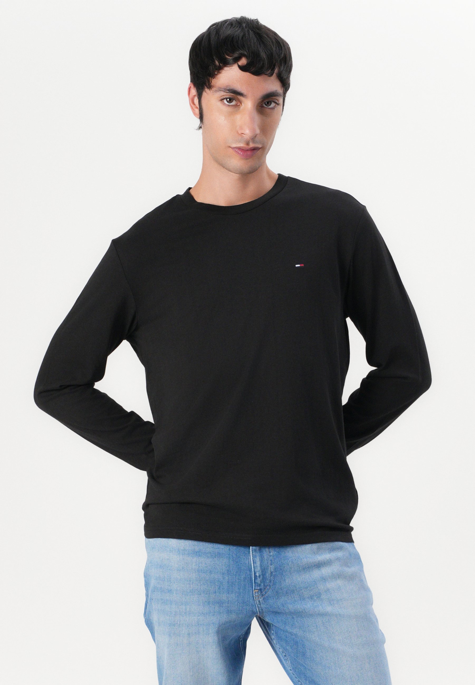 Tommy Jeans 2er-Pack – Langarmshirt – Schwarz/Dunkelblau