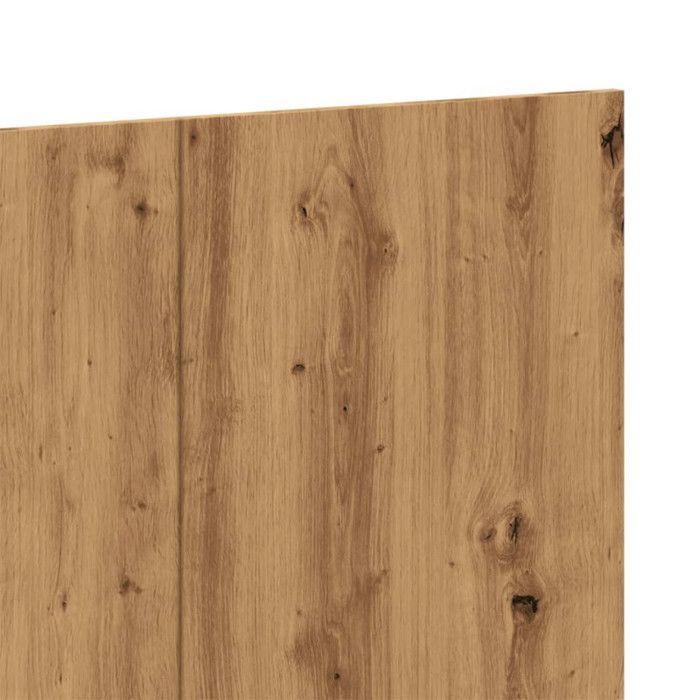 cabecero de roble artesanal vidaXL 200x1,5x80 cm Madera de ingeniería 856829