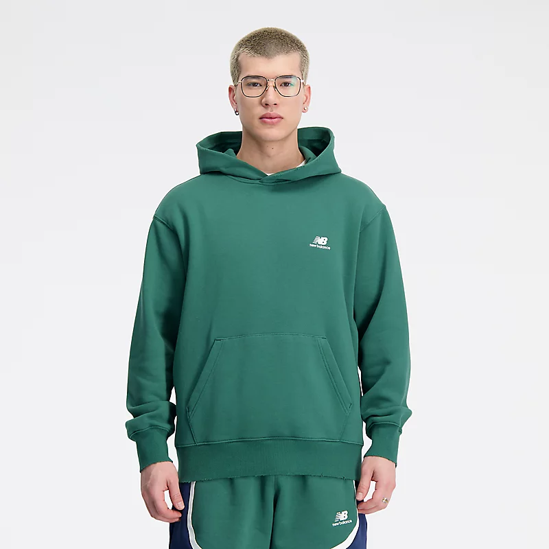 Bluza z kapturem Homme Hoops Fleece - TEAM FOREST GREEN