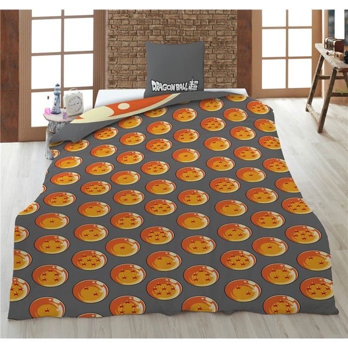 Juego de ropa de cama infantil - DRAGON BALL - Funda nórdica reversible 140x200 cm - Funda de almohada 65x65 cm - Oeko-Tex