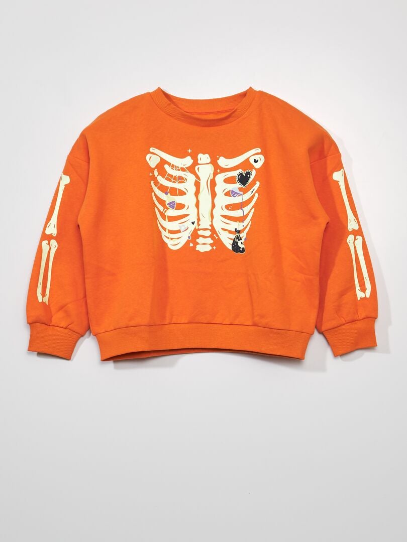 'Halloween' fleece sweatshirt - Oranje