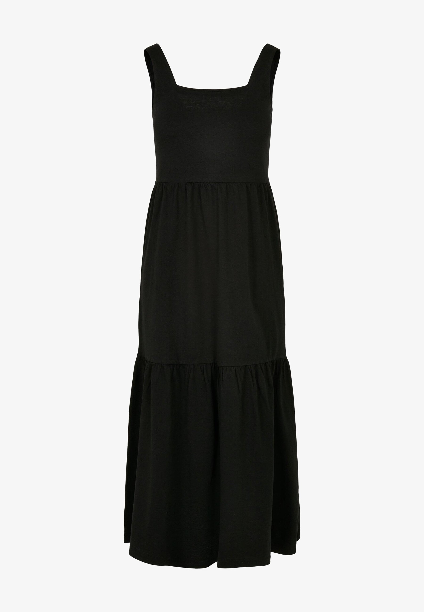 Robe d'été Urban Classics 7/8 à volant - Jersey - noire