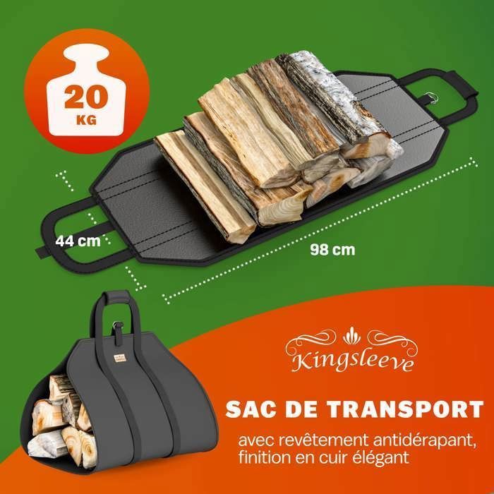 GARDEBRUK® Étagère pour bois de cheminée XXL Noir Abri bûches en acier avec toit Stockage du bois Étagère à bûches extérieur