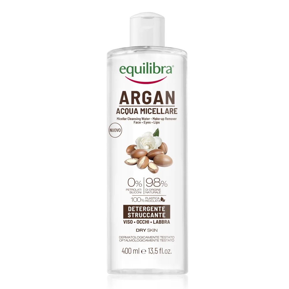 EQUILIBRA Água Micelar de Argan Equilibra 400 ml remove maquiagem