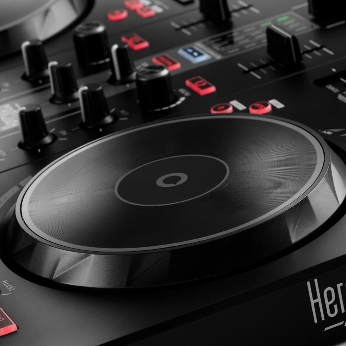 Controlador de DJ HERCULES INPULSE 300 MK2 - Controlador de DJ USB - 2 canais - 16 pads - Software e tutoriais - Placa de som integrada