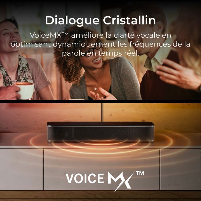 ULTIMEA Barre de Son 2.1ch Tout-en-Un pour TV, Caisson de Basses Intégré, Contrôle via App, 120W, Bluetooth 5.4, Poseidon M20