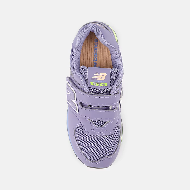 Baby 574 Velcro - Roxo Astral com Amarelo Transparente