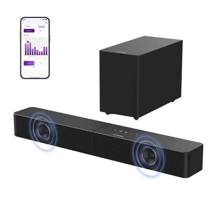 ULTIMEA Poseidon R3T Soundbar with Wireless Subwoofer for TV or PC, with BassMX and HDMI ARC, Bluetooth 6.0, 240W