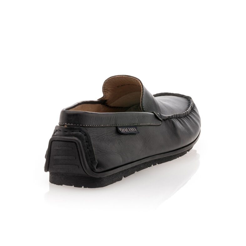 Svarte loafers/båtsko til menn